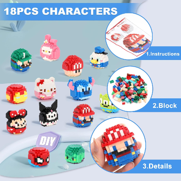 Disney Building Blocks Cartoon Character Assembled Model building block Dolls Toys Children Gifts